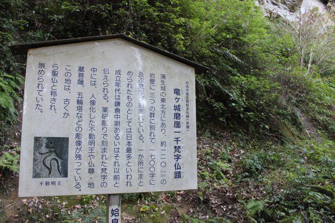 竜ケ城磨崖梵字