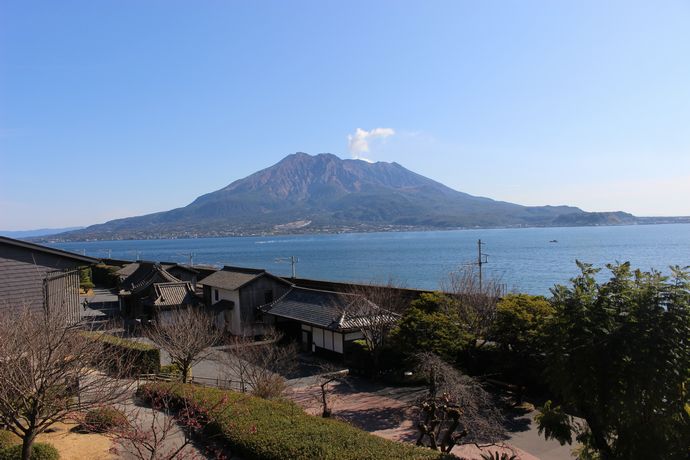 仙巌園から見る桜島はとても美しいです