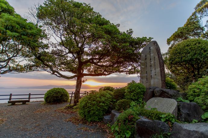 美智子上皇后陛下の御歌碑がある指宿スカイラインの樋高展望台へ