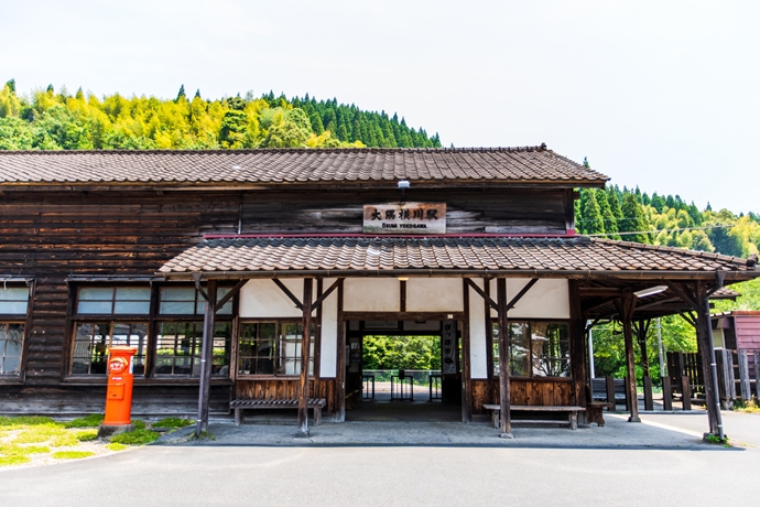 明治時代の木造駅舎　大隅横川駅